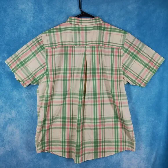 LRG Lifted Research Group NWT Mens Plaid Shirt, White Pink Green, Size XXL (2XL) - Picture 2 of 4